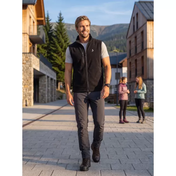  Pánska fleece vesta ALTISPORT ALM002525 ČIERNA 