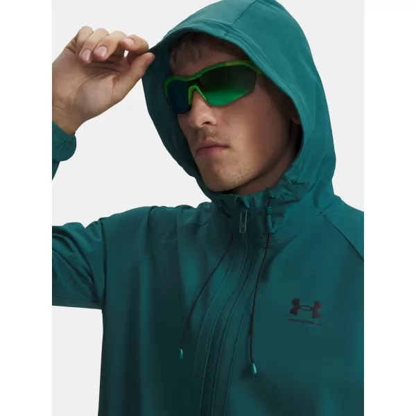 Pánska bunda UNDER ARMOUR VIBE WOVEN JACKET 6003001-338 ZELENÁ 