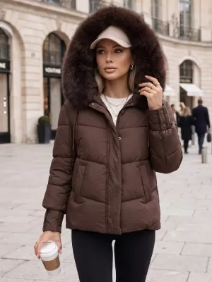 Dámska bunda DSTREET TY5894 HNEDÁ