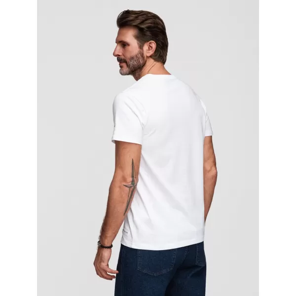  Pánske tričko OMBRE OM-TSPT-0269 WHITE 