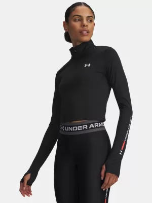 Dámske tričko UNDER ARMOUR TECH BRANDED 1/2 ZIP 6009988-001 ČIERNA