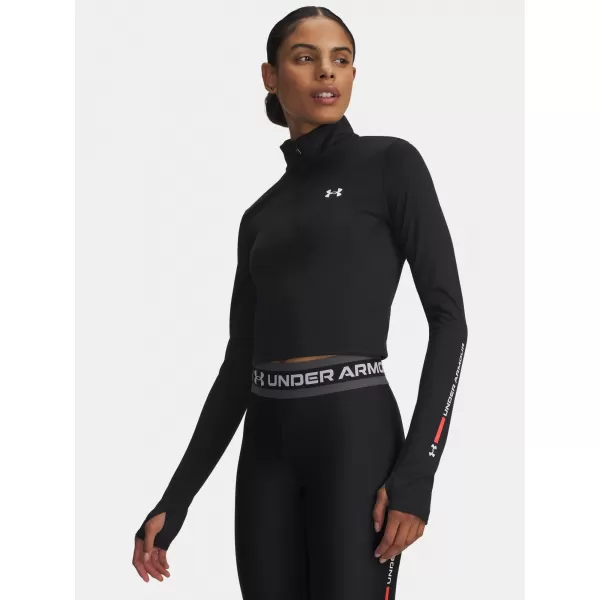  Dámske tričko UNDER ARMOUR TECH BRANDED 1/2 ZIP 6009988-001 ČIERNA 