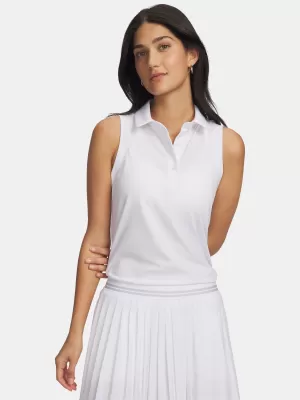 Dámske tielko UNDER ARMOUR UA ARMOURDRY SL POLO 6009804-100 BIELA