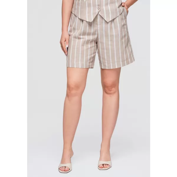  Dámske kraťasy OMBRE OW-ST-E0017 BEIGE 