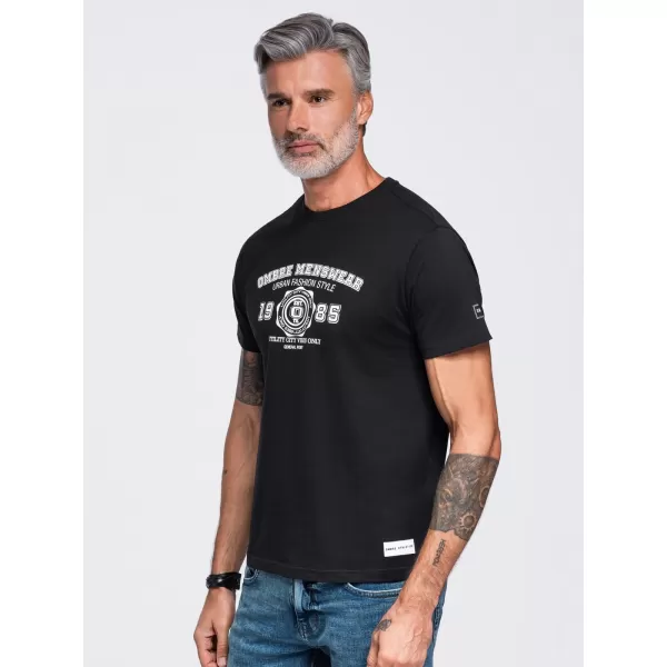  Pánske tričko OMBRE OM-TSPT-0297 BLACK 