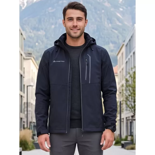  Pánska softshellová bunda ALPINE PRO GEDER NAVY 