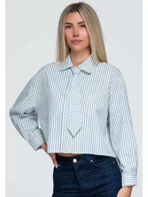 Dámska košeľa OMBRE OW-SH-E0069 BLUE