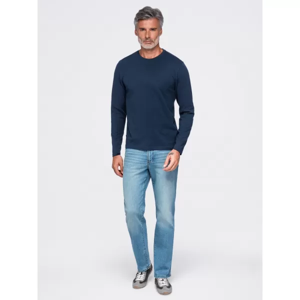  Pánske tričko OMBRE OM-LSBL-0142 NAVY BLUE 