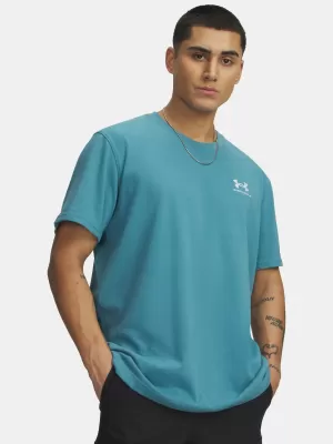 Pánske tričko UNDER ARMOUR M LOGO EMB HEAVYWEIGHT SS 1373997-466 MODRÁ