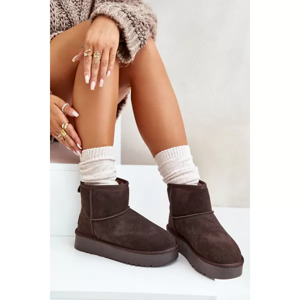  Dámske snehule BOTO NN605 BROWN 