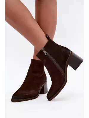 Dámske členkové topánky VINCEZA 133100 CHOCOLATE