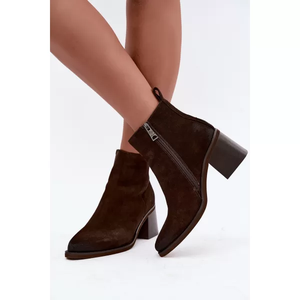  Dámske členkové topánky VINCEZA 133100 CHOCOLATE 