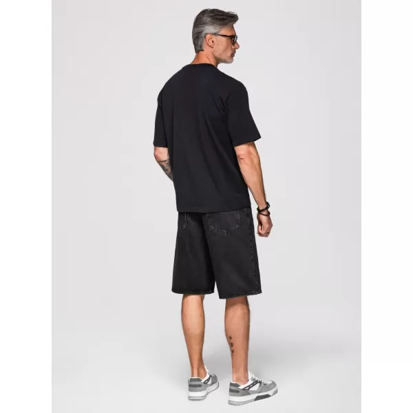  Pánske tričko OMBRE OM-TSCT-0276 BLACK 