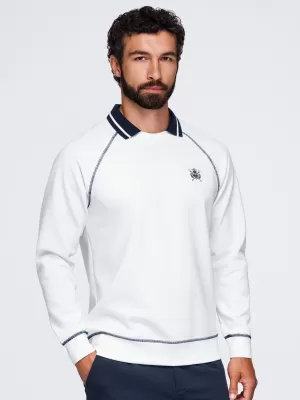 Pánska mikina OMBRE OM-SSNZ-0269 OFF-WHITE