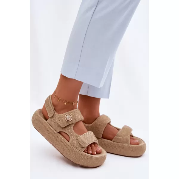  Dámske sandále GOE TT2N4101 BEIGE 