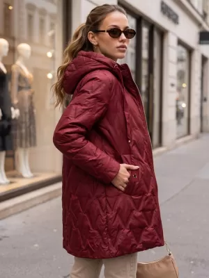 Dámska bunda DSTREET TY5771 BORDOVÁ