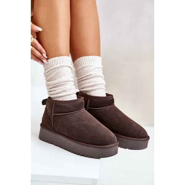  Dámske snehule BOTO NN604 BROWN 