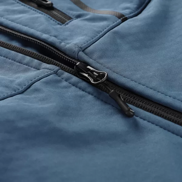  Pánska softshellová bunda ALPINE PRO HOOR 2 DK.METAL BLUE 