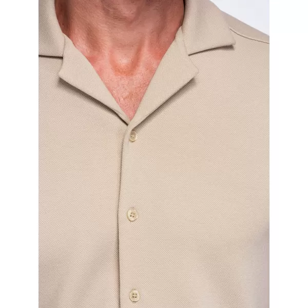  Pánska košeľa OMBRE OM-SHCS-0220 BEIGE 
