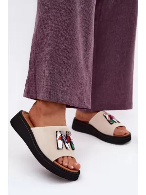 Dámske šľapky VINCEZA 66942 BEIGE