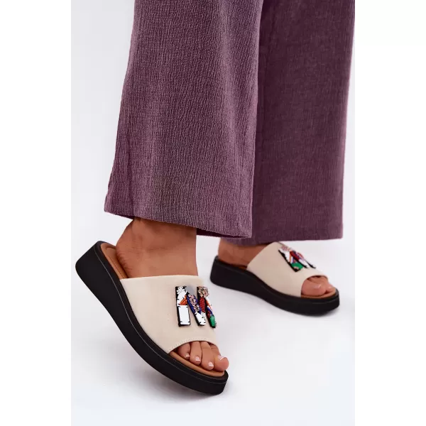 Dámske šľapky VINCEZA 66942 BEIGE 