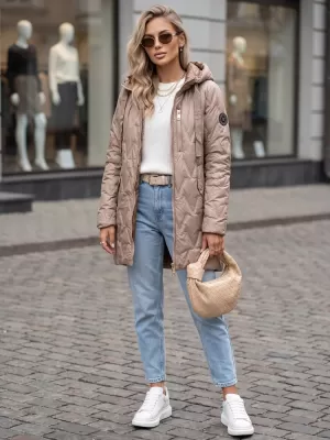 Dámska bunda DSTREET TY5767 BÉŽOVÁ