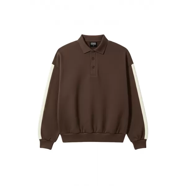  Pánske tričko s golierom URBAN CLASSICS TB8595-00075 BROWN 