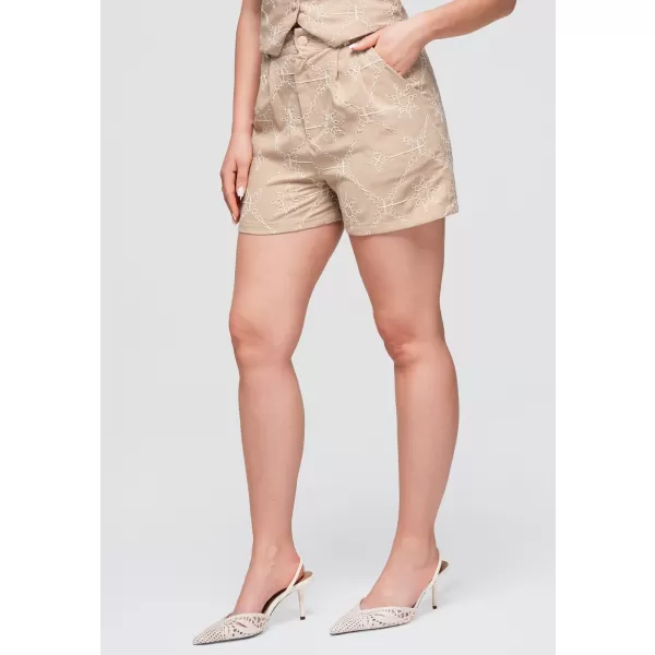  Dámske kraťasy OMBRE OW-ST-E0019 TAUPE 