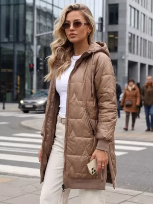 Dámska bunda DSTREET TY5811 KARAMELOVÁ