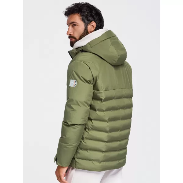  Pánska zimná prešívaná bunda OMBRE OM-JAHP-0305 OLIVE 
