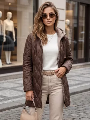 Dámska bunda DSTREET TY5769 HNEDÁ