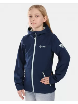 Detská softshellová bunda KILPI ONTAVIA-JG 1J0104KI TMAVO MODRÁ
