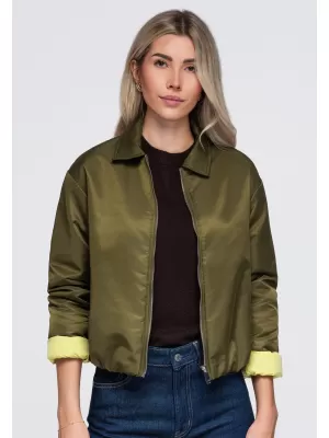 Dámska bunda OMBRE OW-JT-E0003 KHAKI