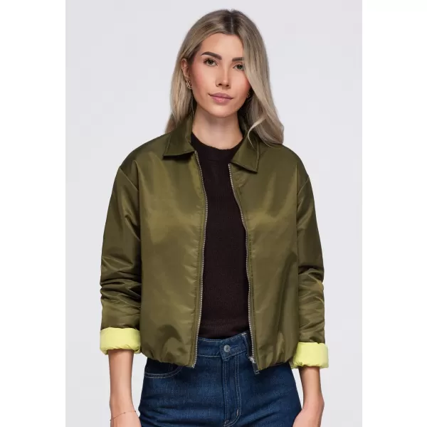  Dámska bunda OMBRE OW-JT-E0003 KHAKI 