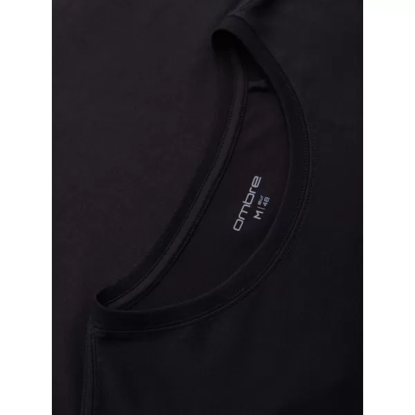  Pánske tričko OMBRE OM-TSPT-0284 BLACK 