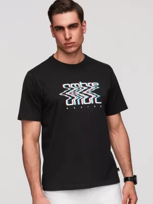 Pánske tričko OMBRE OM-TSPT-0286 BLACK