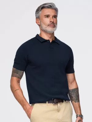 Pánske polo tričko OMBRE OM-POSS-0178 NAVY BLUE