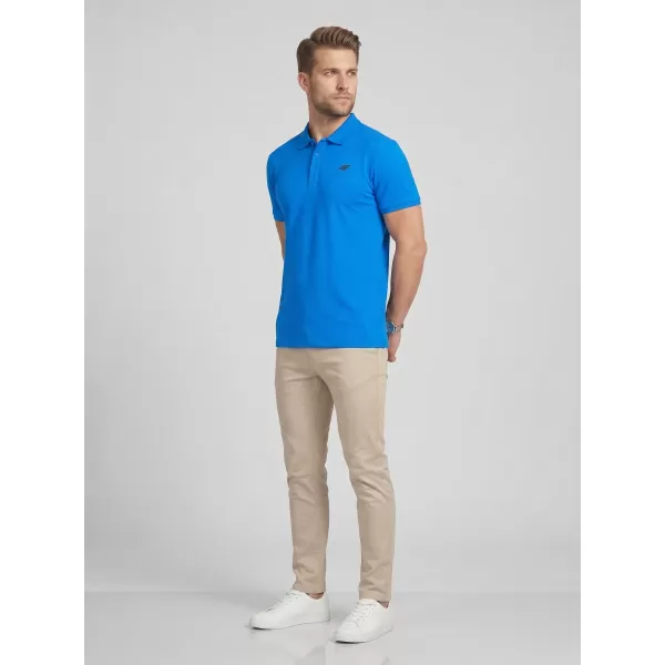  Pánske tričko s golierom 4F WMM00TPTSM0770 BLUE 