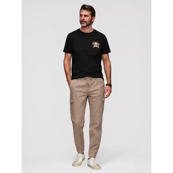  Pánske nohavice OMBRE OM-PAJO-0290 BEIGE 
