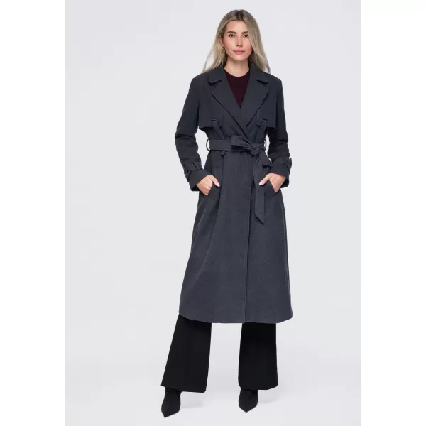  Dámsky kabát OMBRE OW-CT-E0005 DARK GREY 
