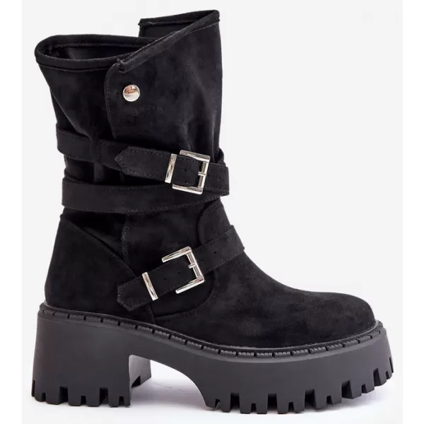  Dámske členkové topánky BOTO QH7825/DA185 BLACK 