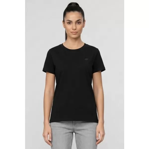  Dámske tričko 4F WAW25TTSHF2350 DEEP BLACK 