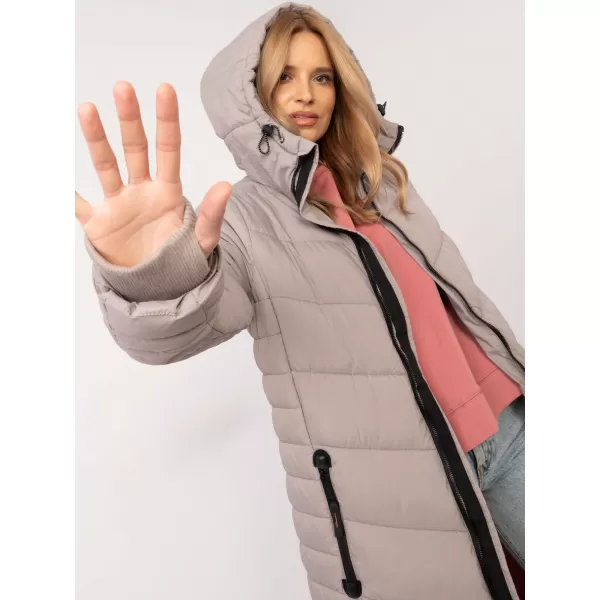  Dámsky kabát SUBLEVEL D51160XB44540A1 DARK BEIGE 