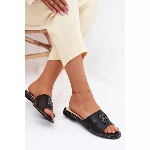  Dámske šľapky S.BARSKI KV61-6019 BLACK 