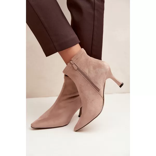  Dámske členkové topánky BOTO 7107 BEIGE 
