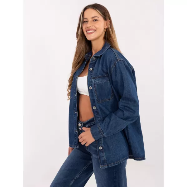  Dámska košeľa SUBLEVEL D80026BI11280M314 DARK BLUE 