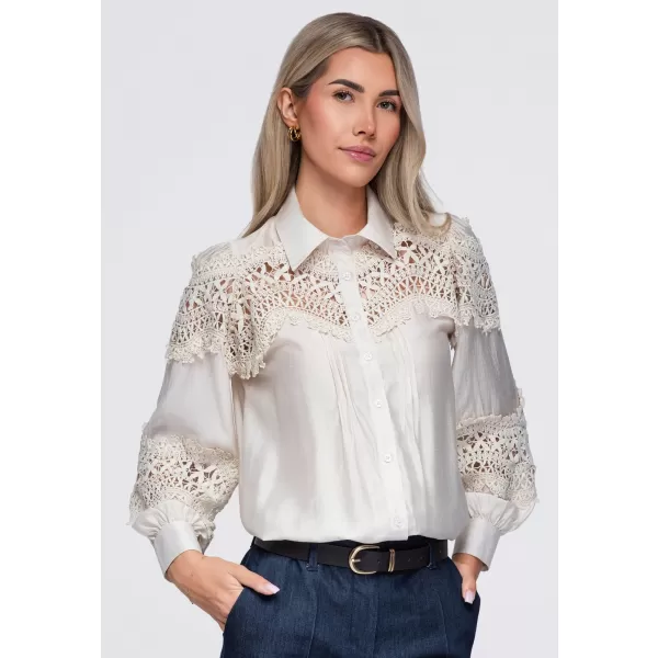  Dámska košeľa OMBRE OW-SH-E0075 BEIGE 