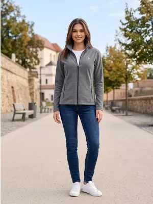 Dámska fleece mikina ALTISPORT ALW002852 ČIERNY MELÍR