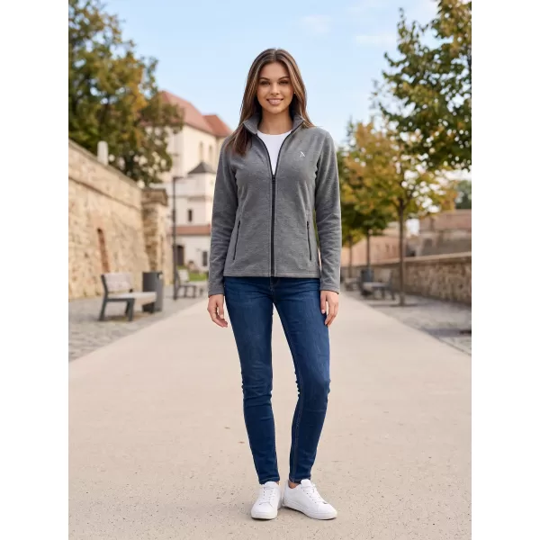  Dámska fleece mikina ALTISPORT ALW002852 ČIERNY MELÍR 