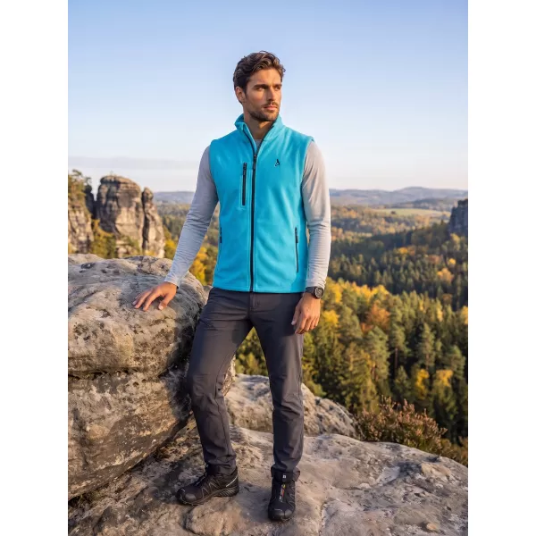  Pánska fleece vesta ALTISPORT ALM002525 TYRKYSOVÁ 